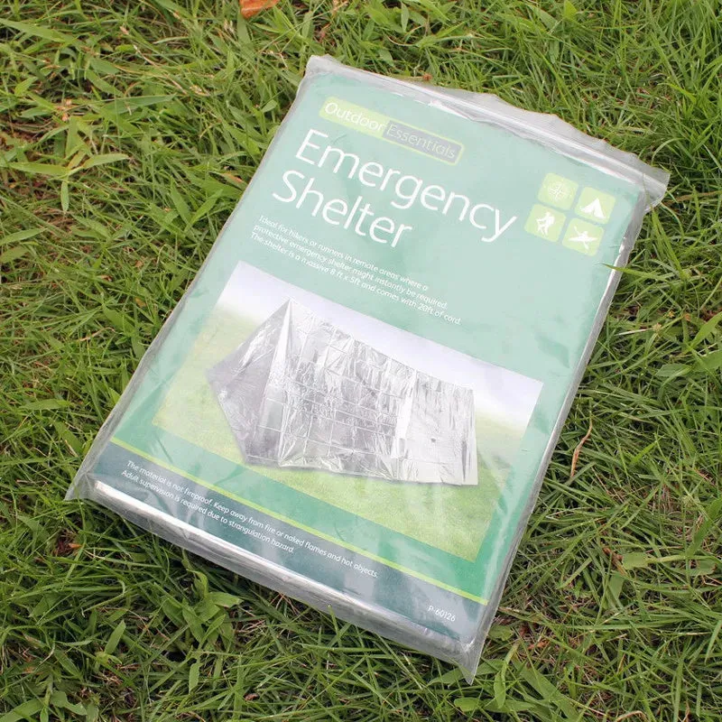 Argent Emergency Shelter Tent Outdoor Ultralight Portable Camping SOS Shelter Mylar Emergency Tube Tent First Aid Gear
