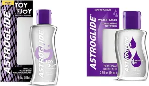 Astroglide Water Based Lube (5oz) and Liquid Personal Lubricant (2.5oz) for Toys, Men, Women, Couples