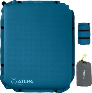 ATEPA Inflatable Stadium Seat Cushion, Self-Inflating Memory Foam Stadium Seats Camping Accessories Chair Pad for Outdoor Airplane Travel Bleacher Patio Backpacking
