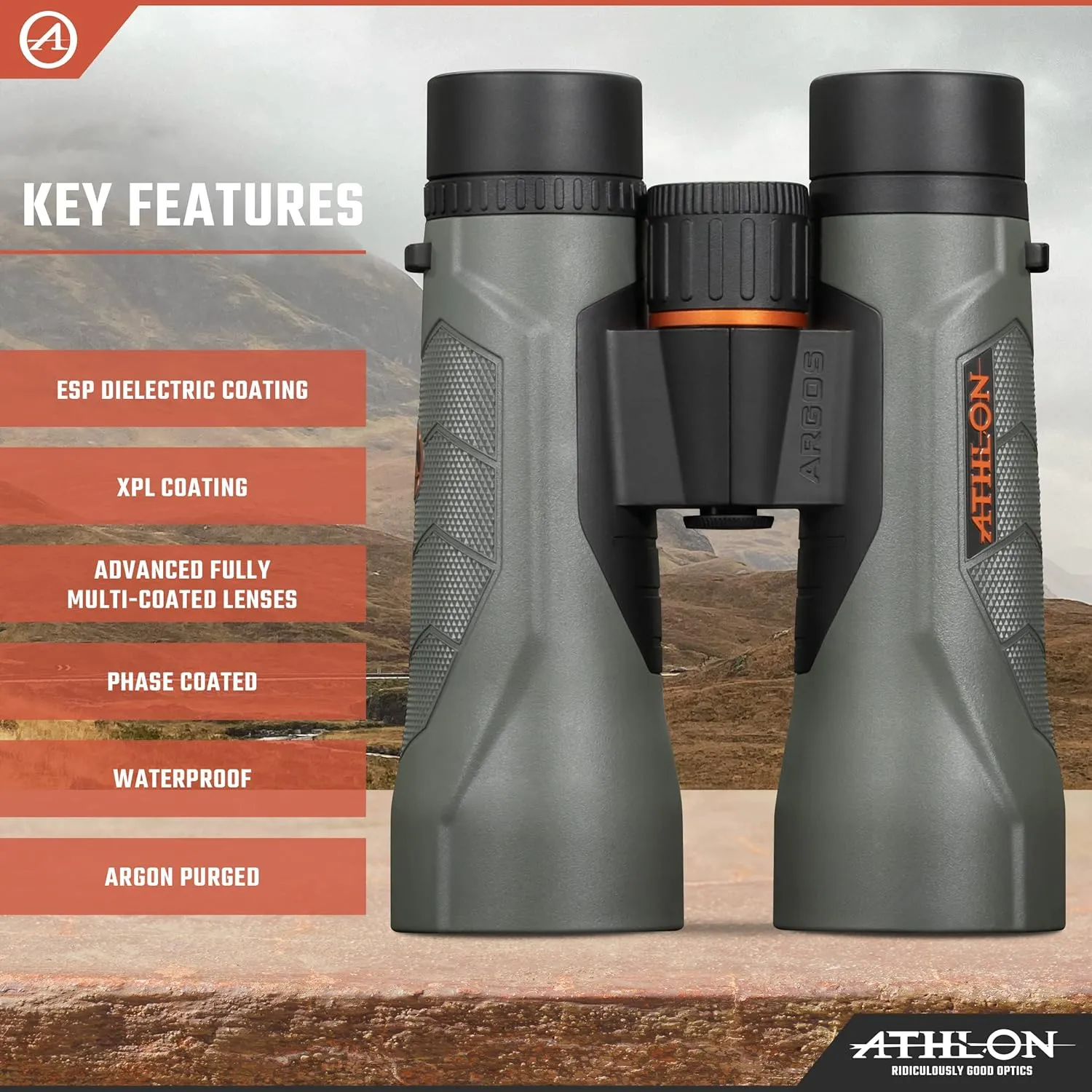 Athlon Optics Argos G2 Binoculars with Bak-4 Prism Glass and ESP Dielectric Lens Coating