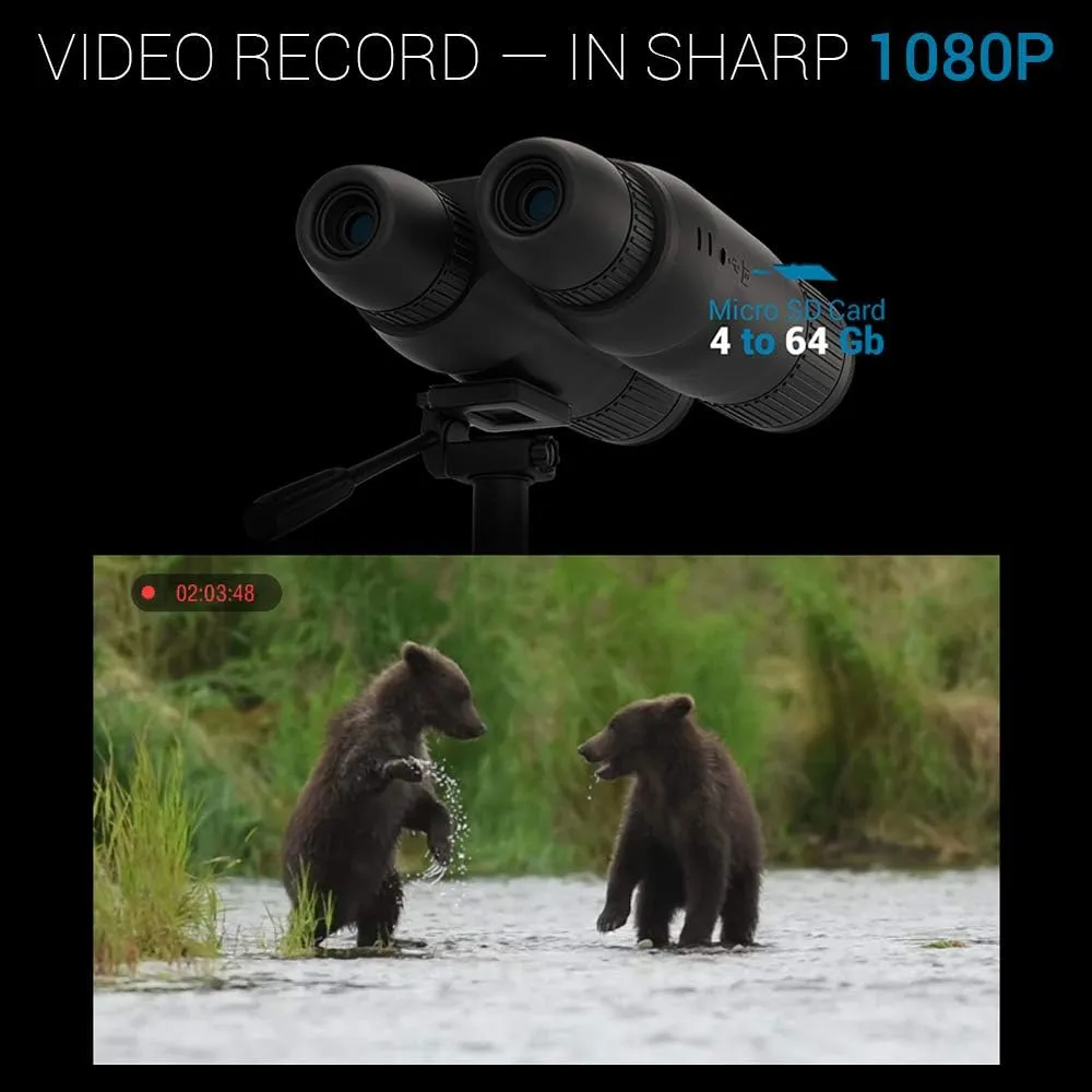 ATN Binox 4K 4-16X Smart Ultra HD Day/Night Hunting Binoculars w/Built-in Laser Rangefinder, Video Record, Wi-Fi, E-Compass, 16hrs  Battery Power