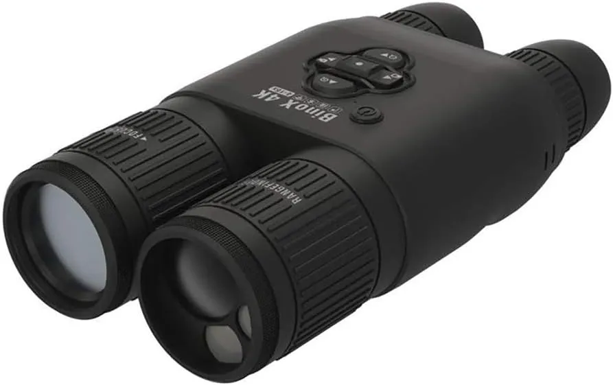 ATN Binox 4K 4-16X Smart Ultra HD Day/Night Hunting Binoculars w/Built-in Laser Rangefinder, Video Record, Wi-Fi, E-Compass, 16hrs  Battery Power