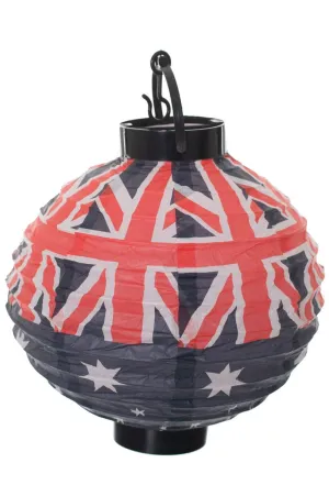 Australian Flag Paper Lantern with Battery Operated Light