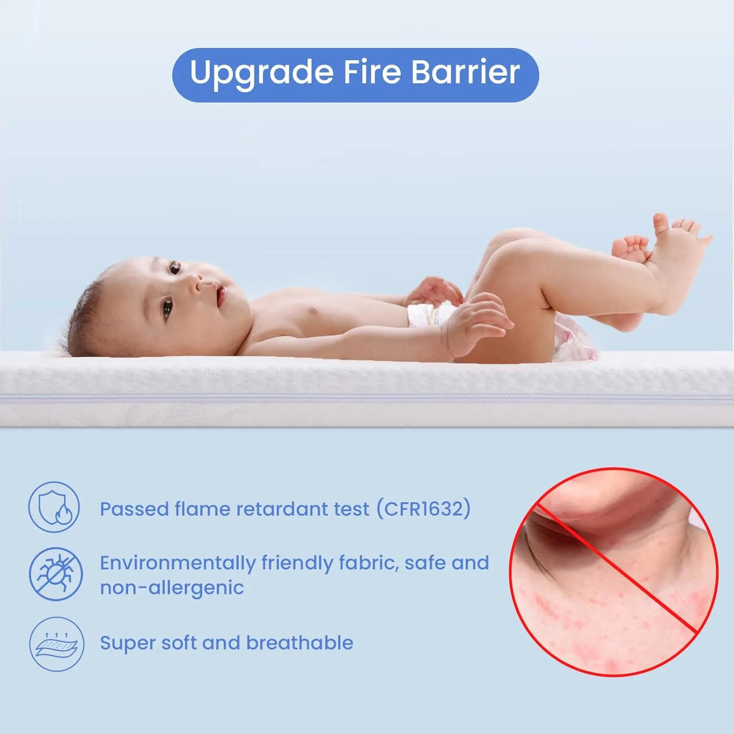 Baby Bassinet Mattress Pad, 30 x15x1.5 Dual Sided Comfort Gel Memory Foam Mattress with Removable Breathable Soft Tencel Cover Fit for Dream On Me Lacy/Snoo/Moses Basket Baby Bassinet