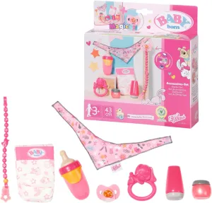 BABY born Starter Set 832851 - Accesories Dolls for Toddlers - Includes Magic Eyes Dummy & Dummy Chain, Nappy, Ring Toy, Powder Bottle, Cream Tube, Bottle & Neckerchief