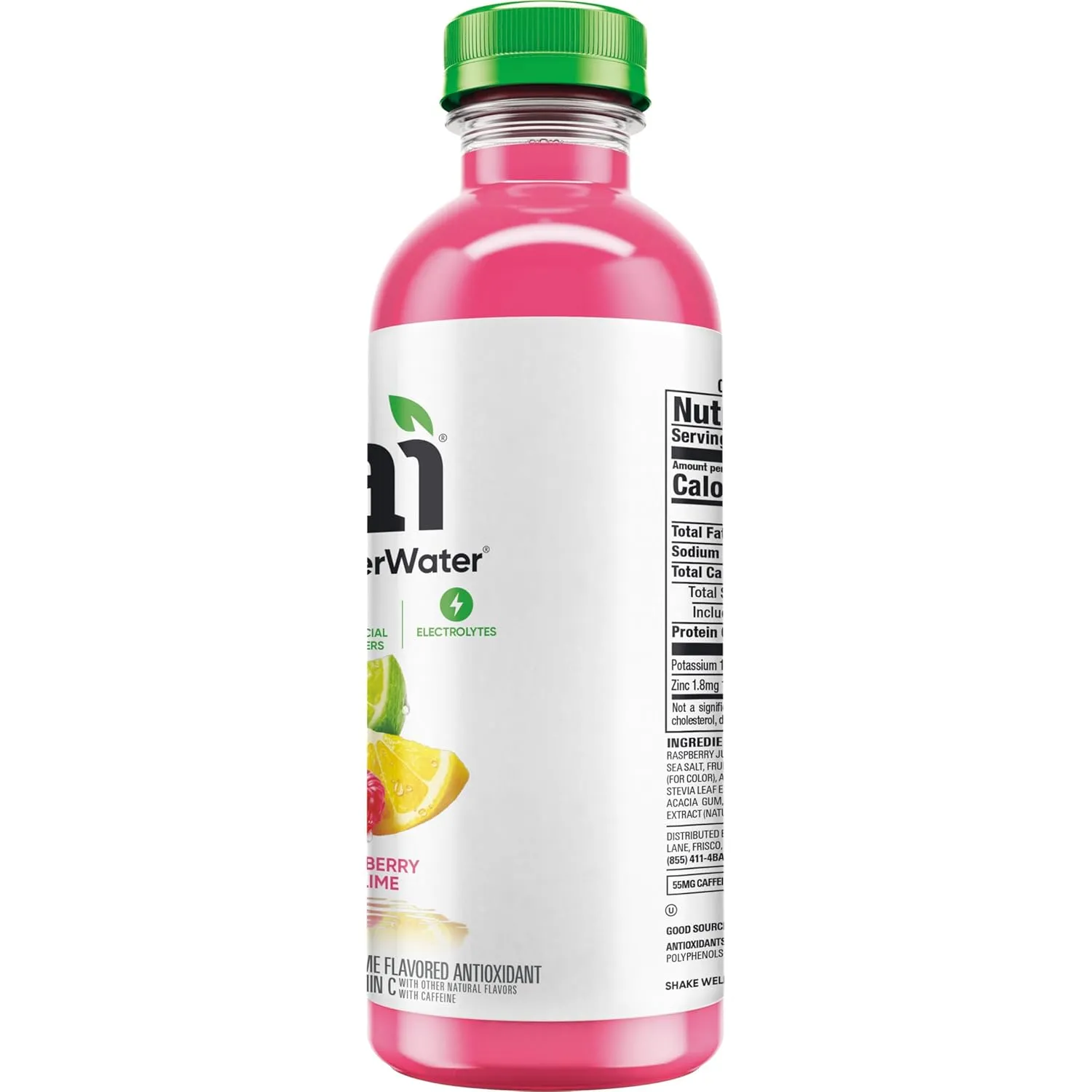 Bai Antioxidant Infused Water Beverage, Raspberry Lemon Lime, with Vitamin C and No Artificial Sweeteners, 18 Fluid Ounce Bottle, 12 Pack