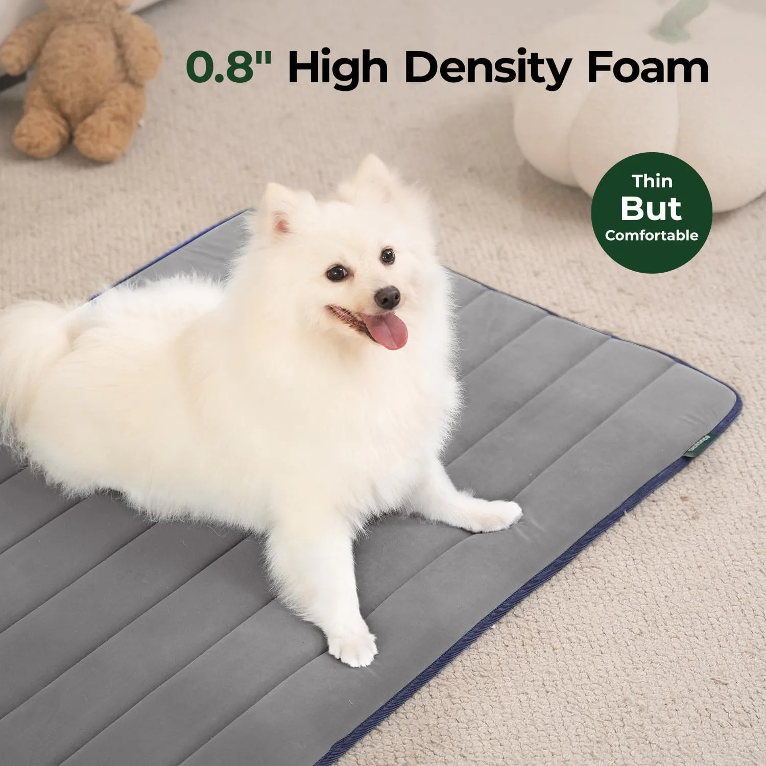 BALANCE Dog Crate Pad, Dog Foam Crate Mat Kennel Pad, Washable Water-Resistant Pet Bed Flat Dogs Cage Mat for Medium Dogs