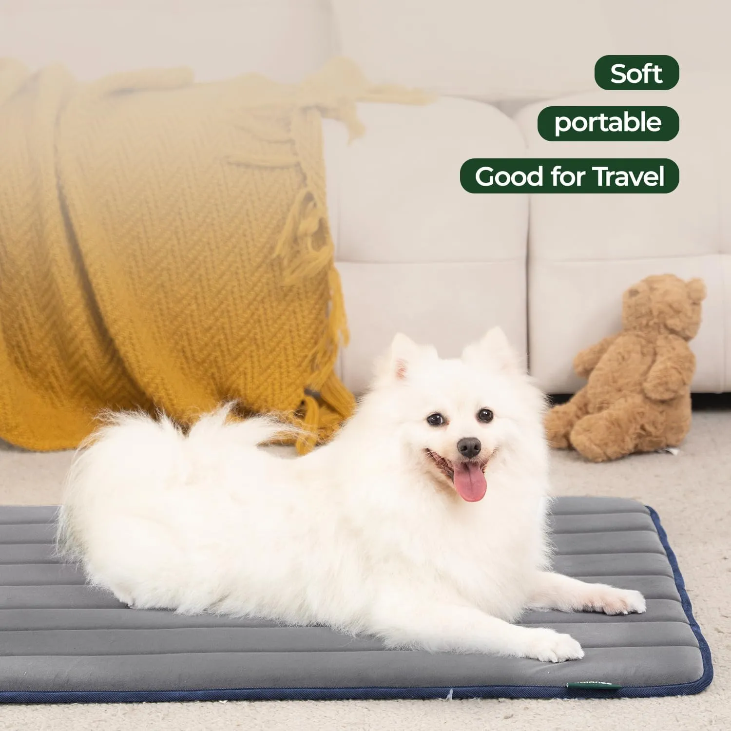 BALANCE Dog Crate Pad, Dog Foam Crate Mat Kennel Pad, Washable Water-Resistant Pet Bed Flat Dogs Cage Mat for Medium Dogs
