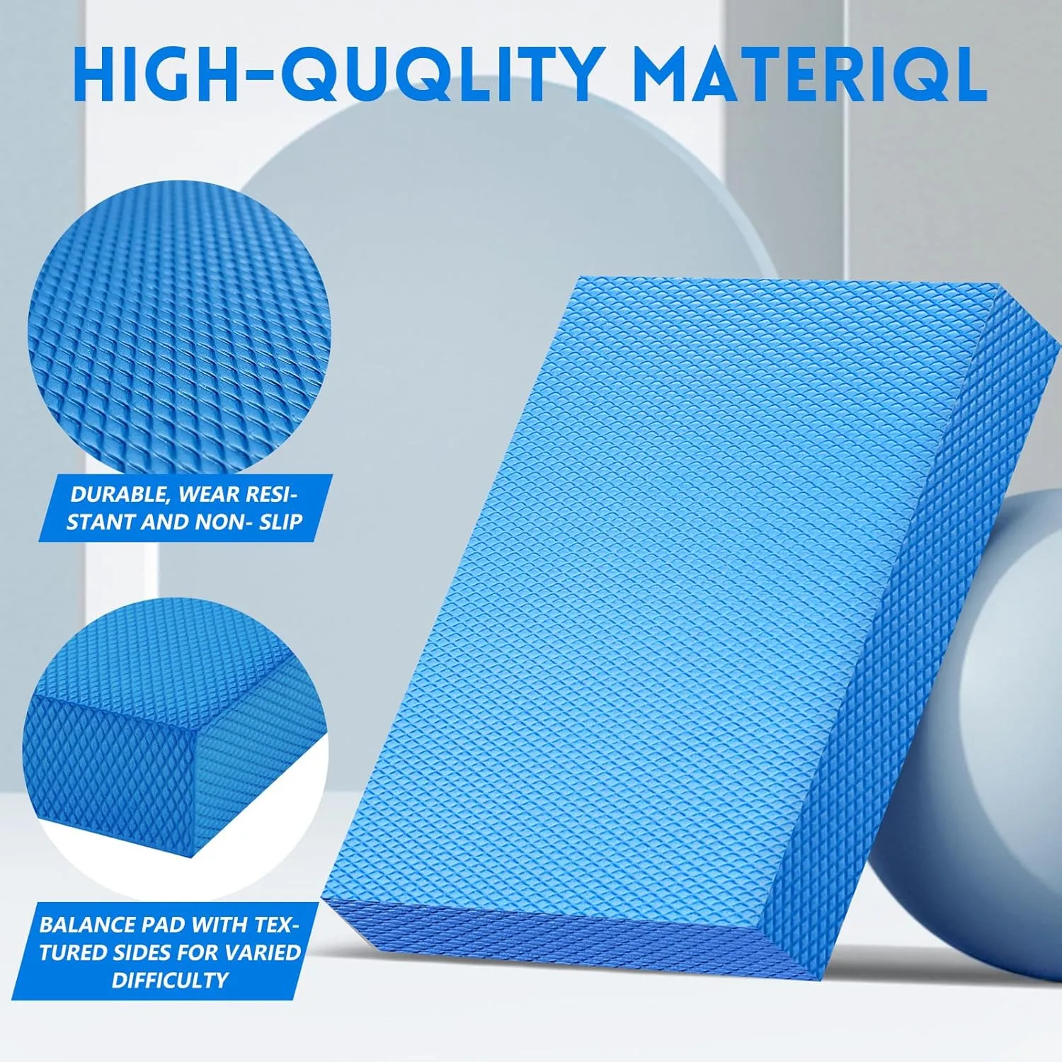 Balance Foam Pad, Balance Pads for Physical Therapy, Non-Slip Exercise Balance Board for Balance Workouts, Knee & Ankle Exercise, Core Balance and Strength Stability Training