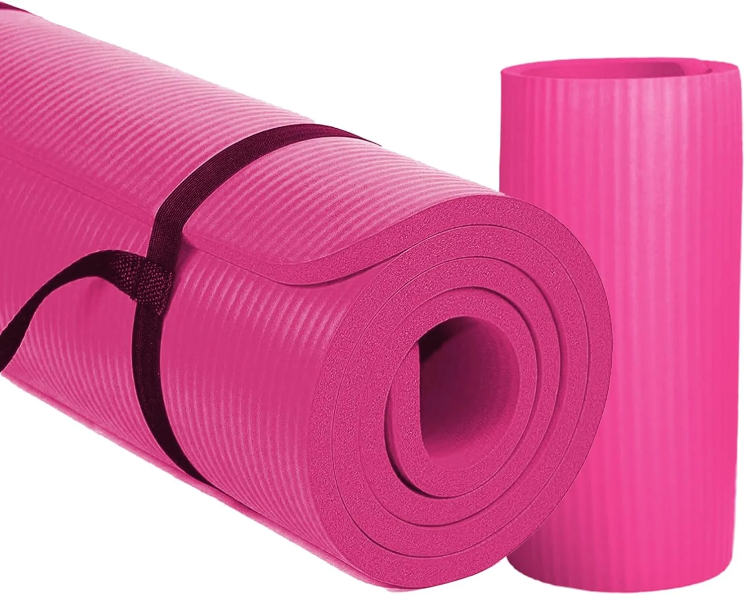 BalanceFrom Exercise Yoga Mat for Home Workout, 1” Thick, Optional Blocks & Knee Pad