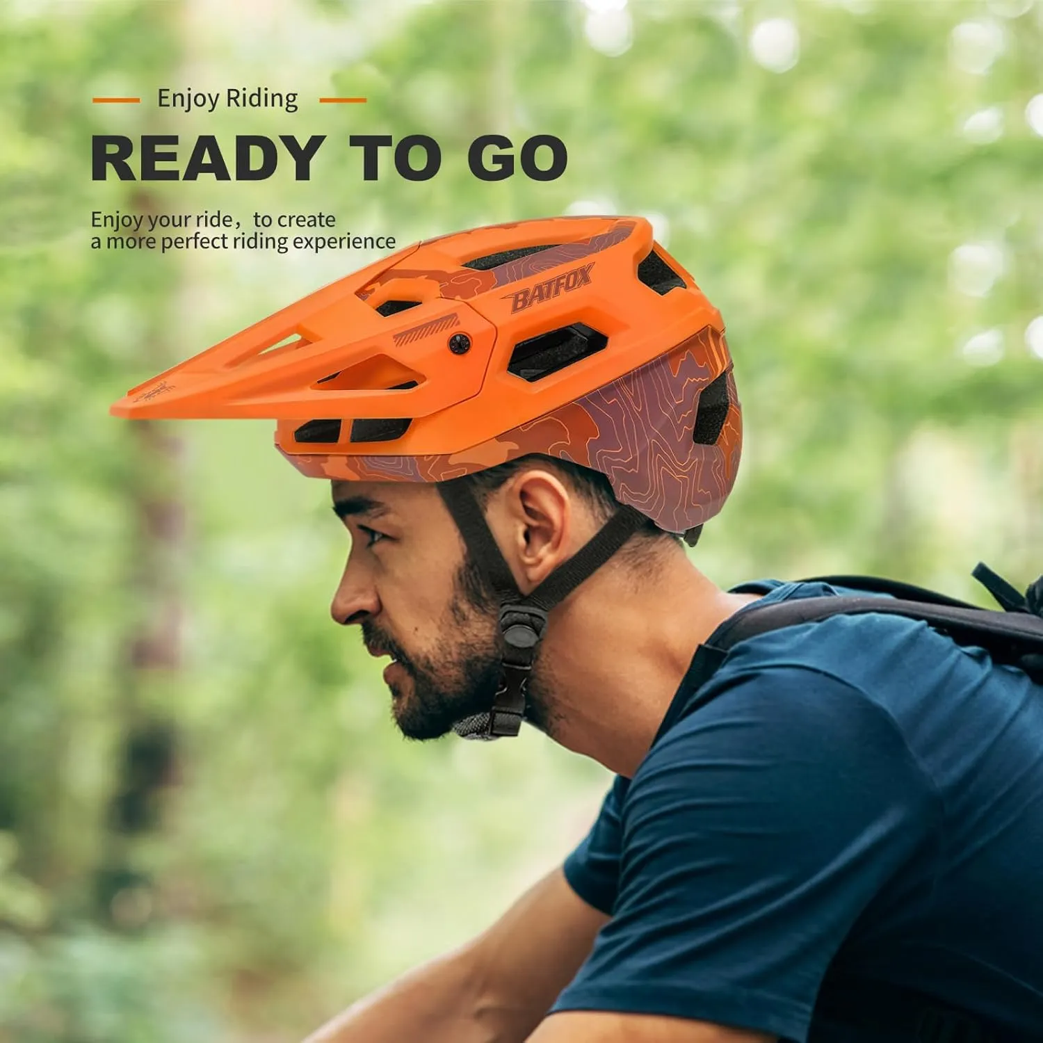 BATFOX Bike Helmet,Mountain Bike Helmet Helmets for Men Women Adults Youth