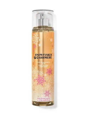 Bath & Body Works Fine Fragrance Body Spray Mist 8 fl oz / 236 mL (Snowflakes & Cashmeres)