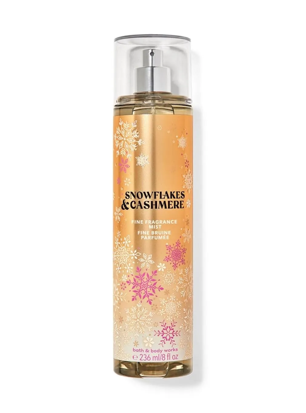Bath & Body Works Fine Fragrance Body Spray Mist 8 fl oz / 236 mL (Snowflakes & Cashmeres)