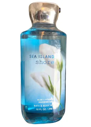 Bath and body Lotion, Perfume Mist, Shower Gel Holiday and Tropical Fragrance Collection (Sea Island Shore Gel, 10 Ounce)