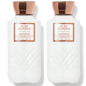 Bath and Body Works 2 Pack Pure Wonder Super Smooth Body Lotion 8 Oz (Pure Wonder)