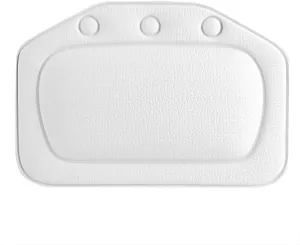 Bathtub Pillow Spa Headrest Hot Tub Head Cushion Neck Pillow Suction Cup Soft Foam Padded Relax and Unwind for All Bath Enthusiasts(White)
