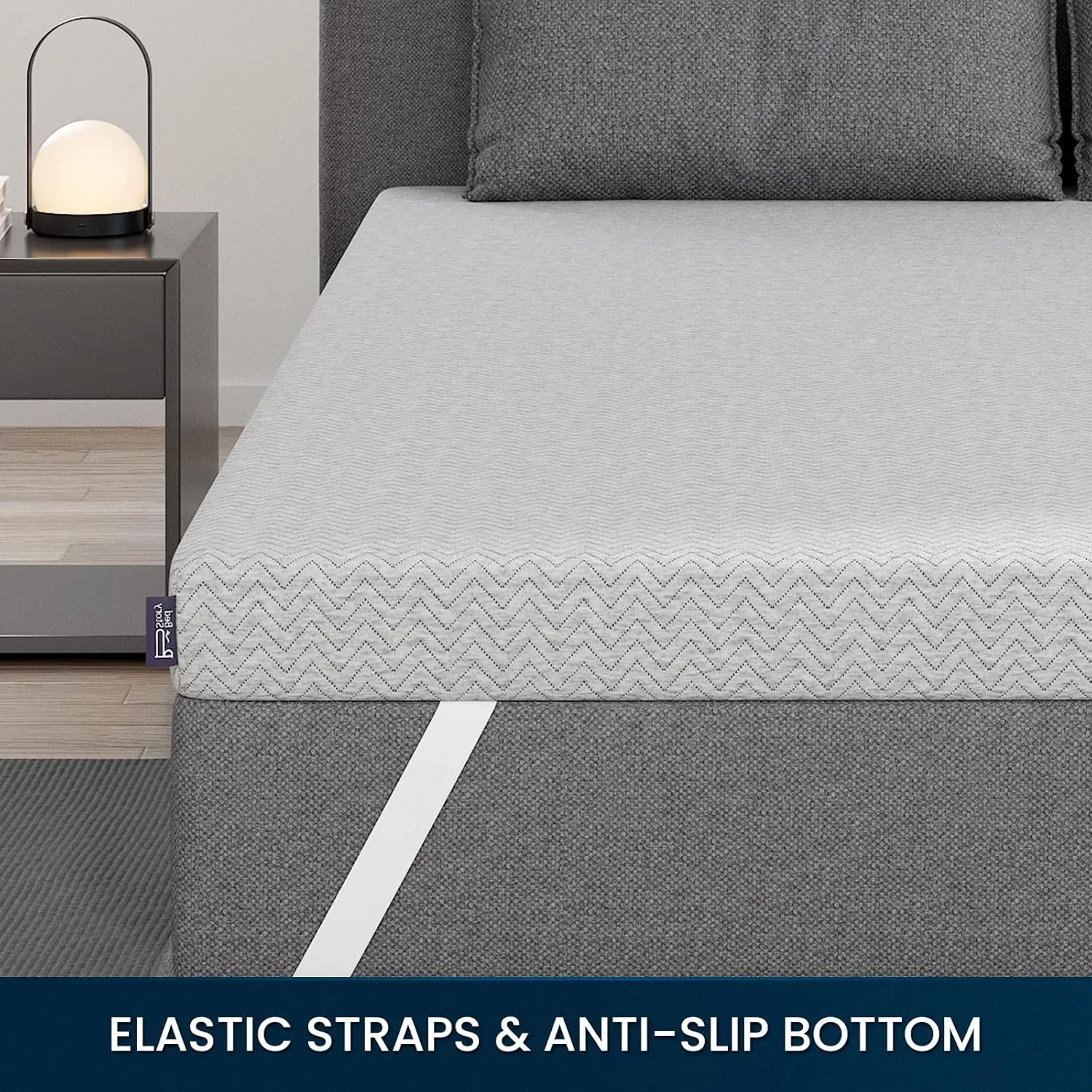 BedStory Firm Mattress Topper 3 Inch Queen Size - Extra Firm Memory Foam Bed Topper for Pain Relief - Copper Gel Bamboo Charcoal Green Tea Infused Cooling Mattress Pad - CertiPUR-US Certified