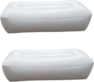 BESPORTBLE 2pcs Inflatable Boat Marine Seat Cushion Moistrue Proof Kayaking Cushion Fishing Boat Seat Cushion Canoe Padded Kayak Air Inflatable Seat Cushion Thicken Moisture-Proof Pad White
