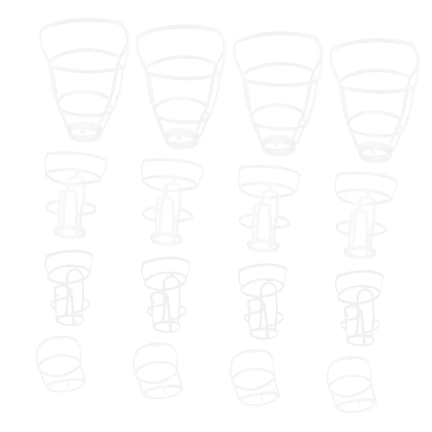BESTYASH 5sets 20pcs Reusable Plastic Nets for Drip Stand Accessory Saline Bottle Storage Covers for Portable Bottle Net Cages for Hospital Use 20pcs*5
