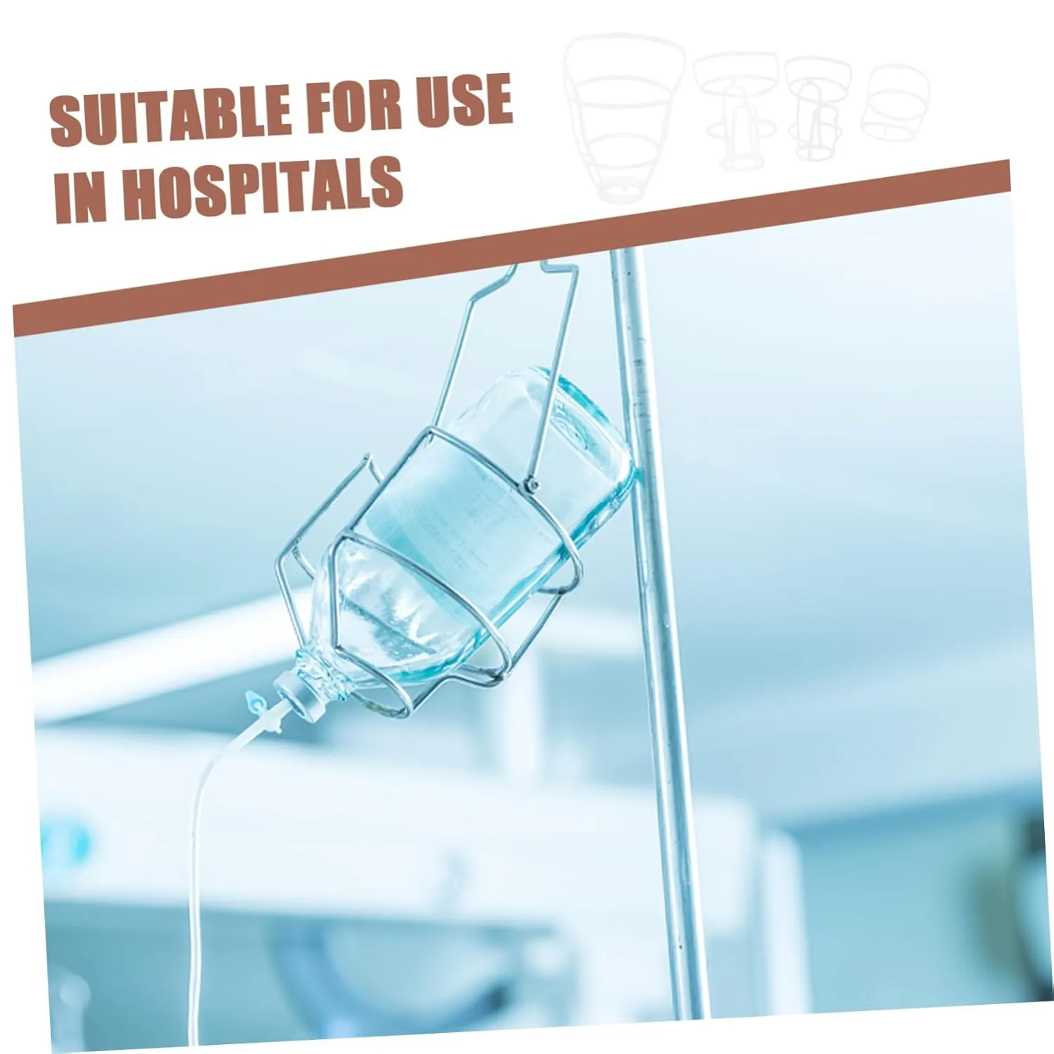 BESTYASH 5sets 20pcs Reusable Plastic Nets for Drip Stand Accessory Saline Bottle Storage Covers for Portable Bottle Net Cages for Hospital Use 20pcs*5