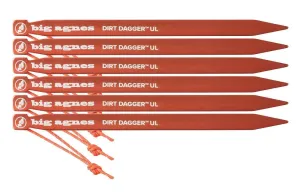 Big Agnes Dirt Dagger UL 7.5" Tent Pegs Pack of 6