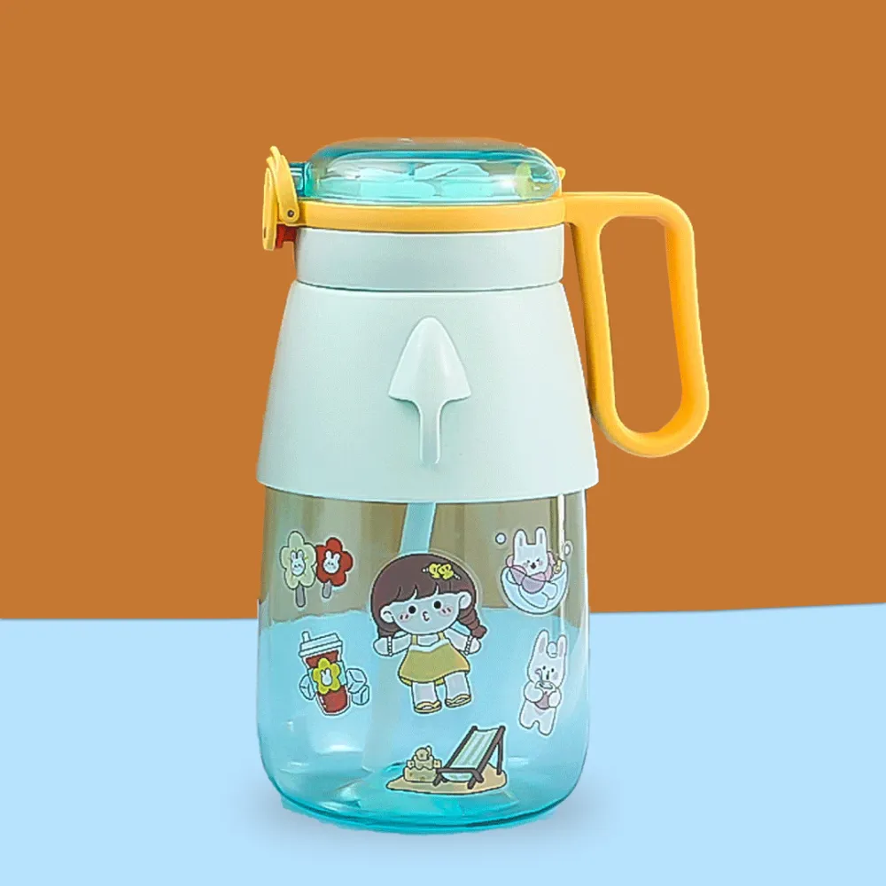 Big Belly Sipper Bottle With Kawaii Sticker