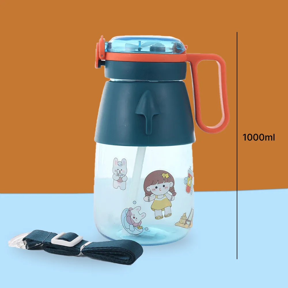 Big Belly Sipper Bottle With Kawaii Sticker