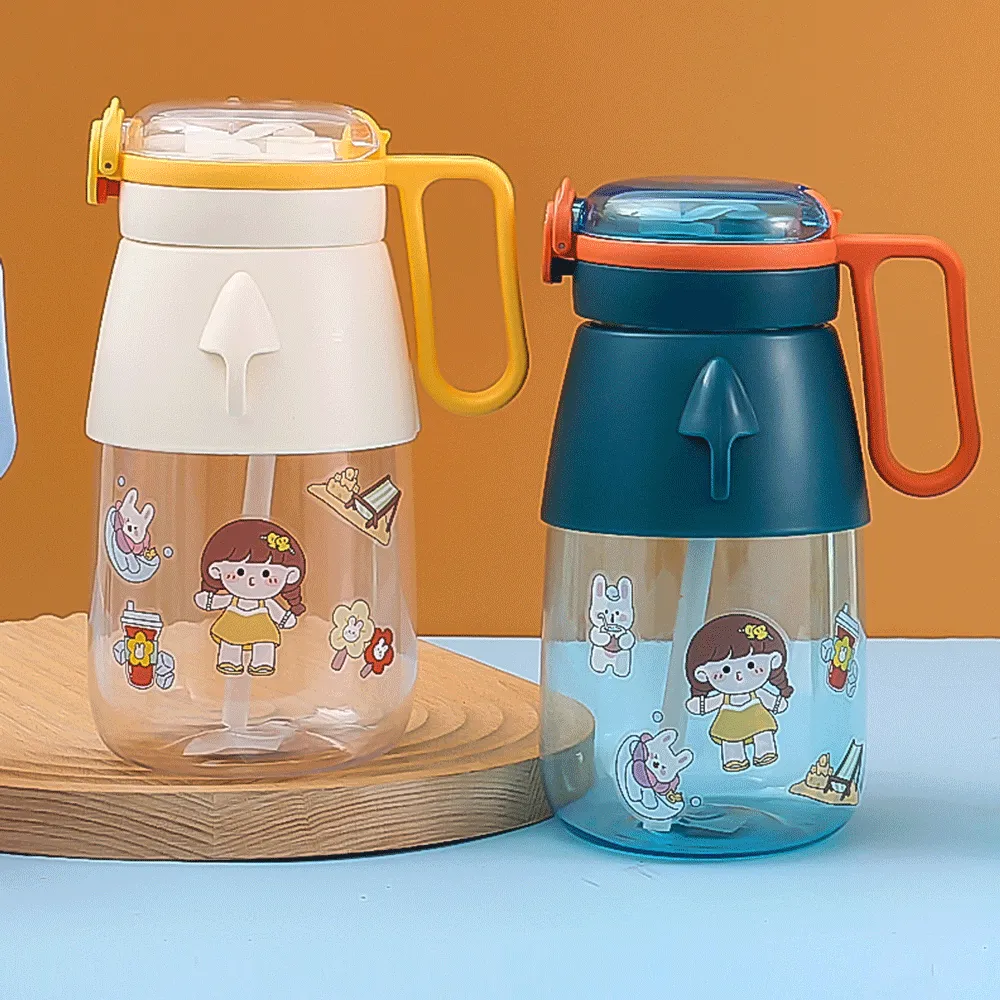 Big Belly Sipper Bottle With Kawaii Sticker