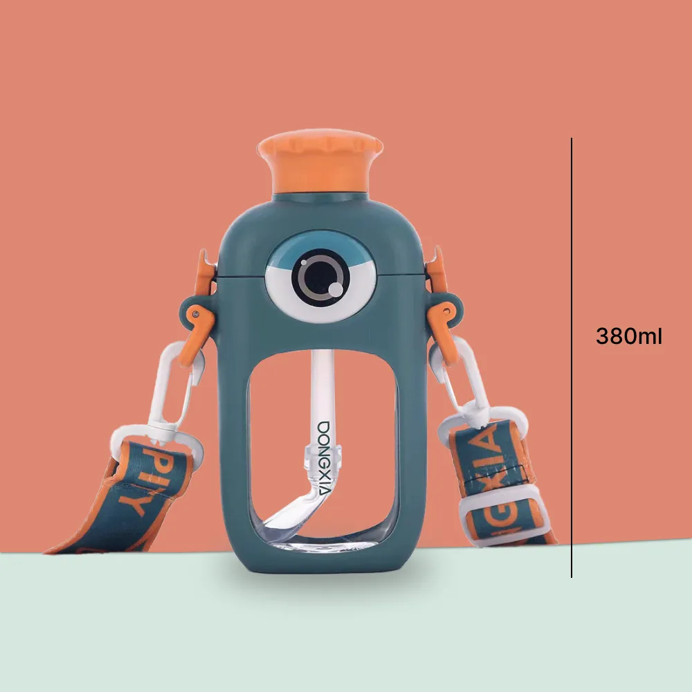 Big Eyed Cartoon Design Sipper Water Bottle(380ml)