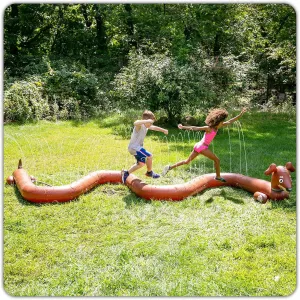 BigMouth Inc. Long Dog Inflatable Sprinkler, Fun Summer Backyard Water Games & Splash Toy for Kids, 13 Feet Long