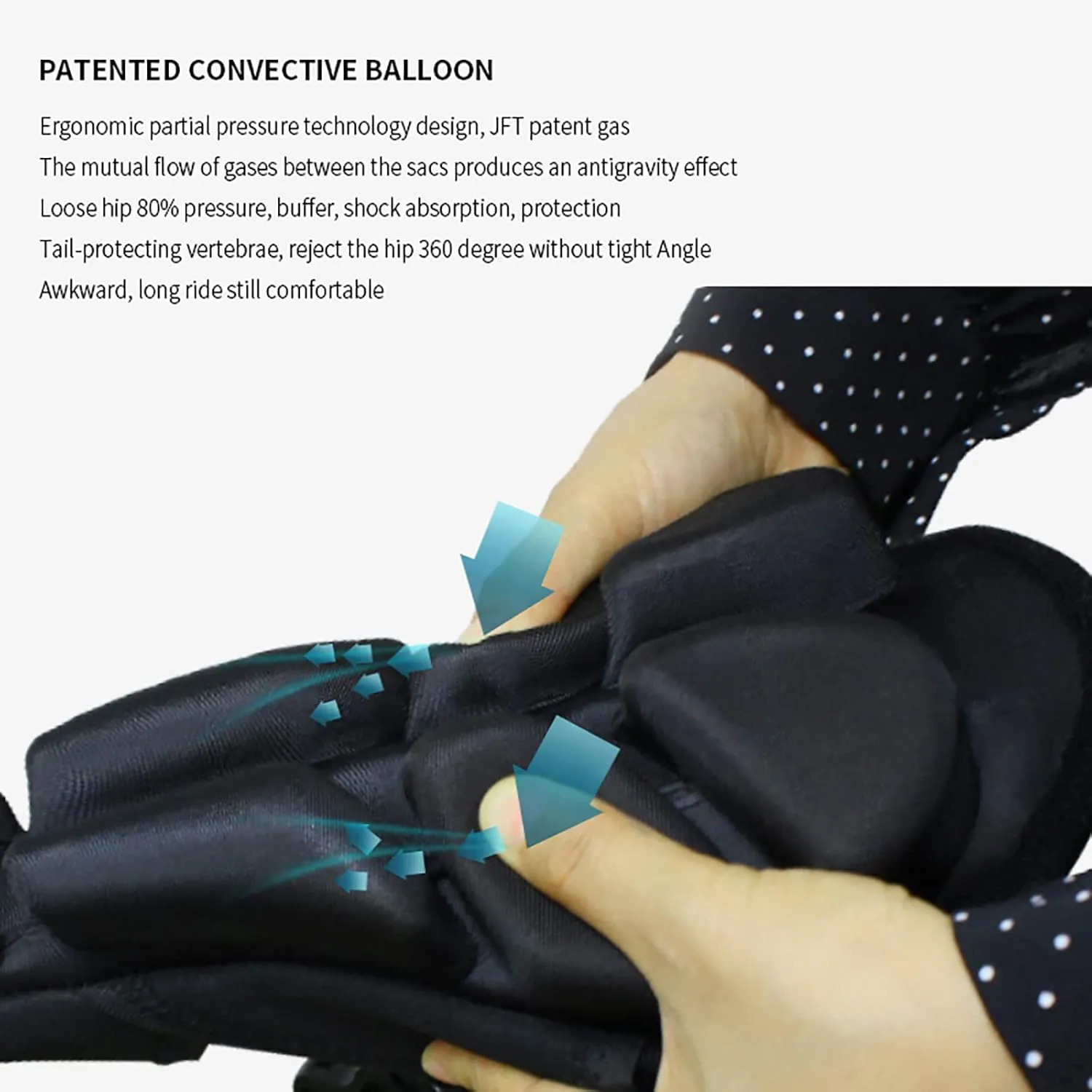 Bike Cushion Seat Cover,3D Air Shock Absorbing Bicycle Air Cushion Bike Seat Cover, Bike Seat Cushion Inflatable Comfortable Replacement Aircush Bike Seat Cover, with Rain Cover