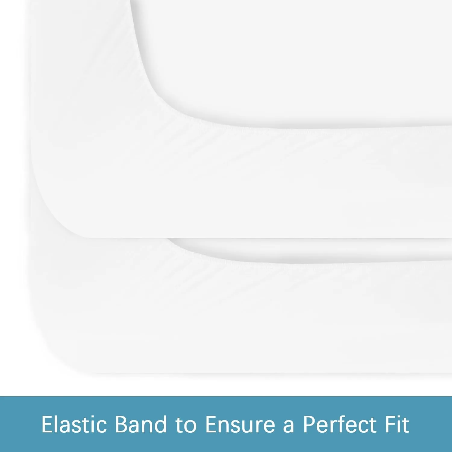 Biloban Twin Fitted Sheet 2 Pack, Twin Bedding Fitted Sheets Only with Deep Pocket up to 14", Bottom Sheet, Shrinkage & Stain Resistant Fitted Bed Sheets, Wrinkle Free & Easy Care, White