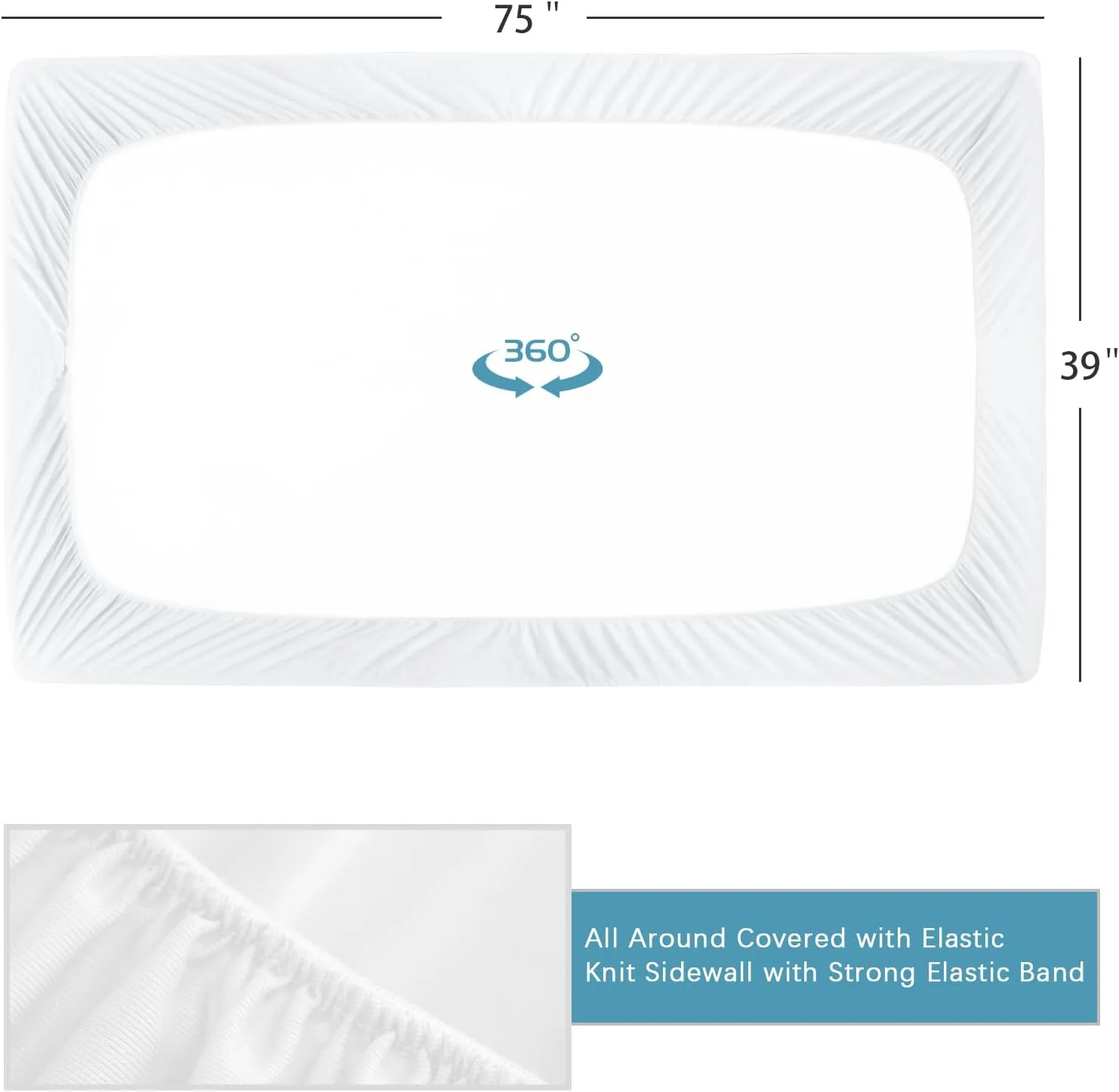 Biloban Twin Fitted Sheet 2 Pack, Twin Bedding Fitted Sheets Only with Deep Pocket up to 14", Bottom Sheet, Shrinkage & Stain Resistant Fitted Bed Sheets, Wrinkle Free & Easy Care, White