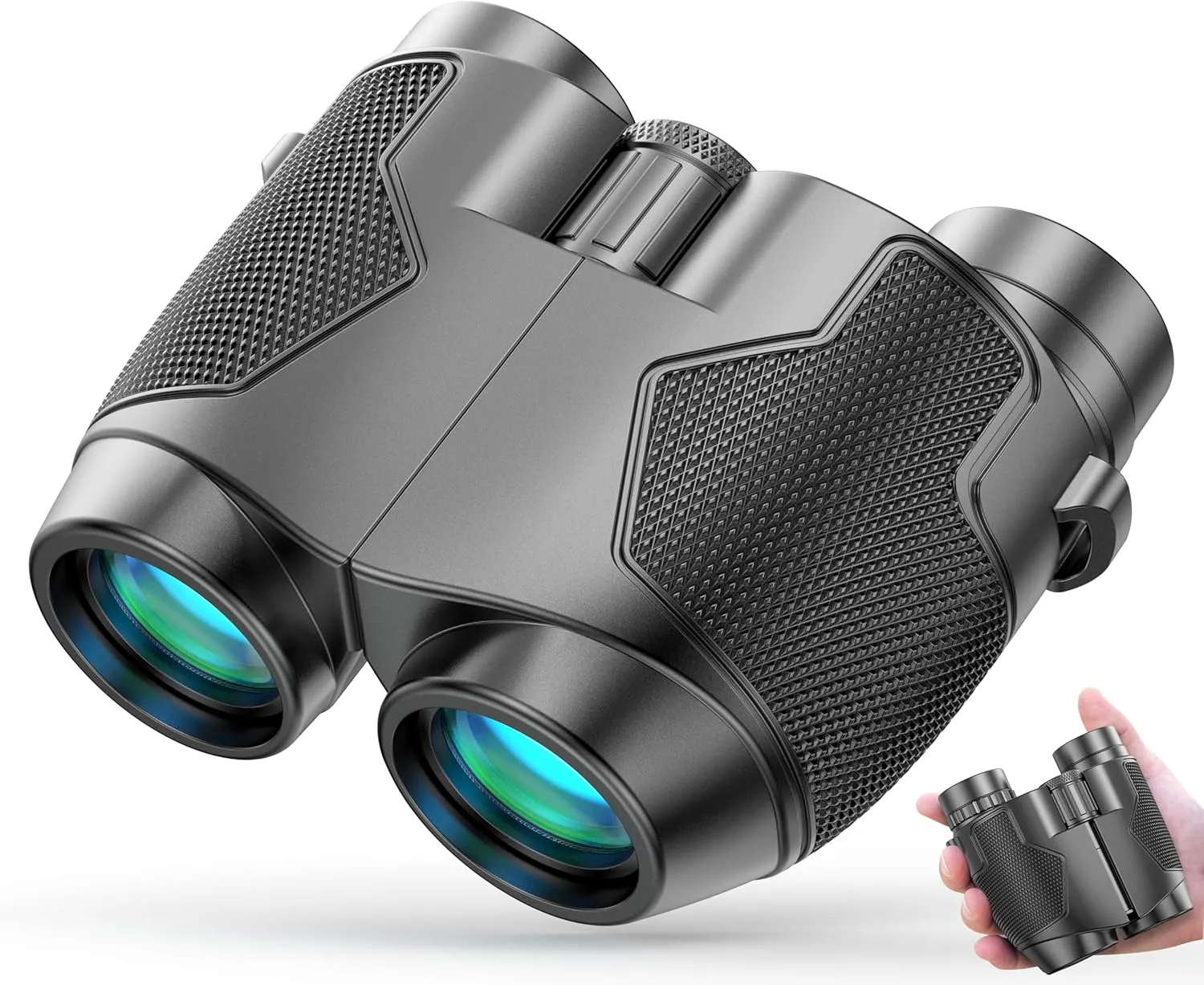 Binoculars 12x50 for Adults and Kids Night Vision Binoculars Compact Binocular Large Eyepiece Waterproof Binocular Wide Field of View for Bird Watching,Hiking,Hunting,Concert with Carrying Bag