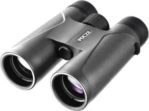 Binoculars for Adults, 12x42 Waterproof and Durable Binoculars with Multi-Coated Optics and Protective Rubber Armor, Lightweight Binocular for Bird Watching, Outdoor Sports, Hunting, Travel-Gray