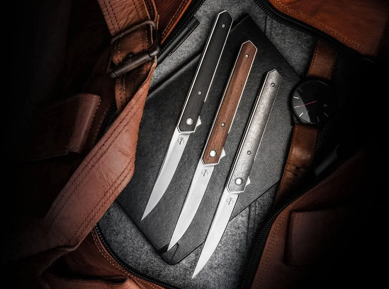 BÖKER PLUS Kwaiken Air - Minimalist and Ultra Light Weight EDC Pocket Knife, G10, Titanium, Cocobolo Handles, Designed by Lucas Burnley (Cocobolo)