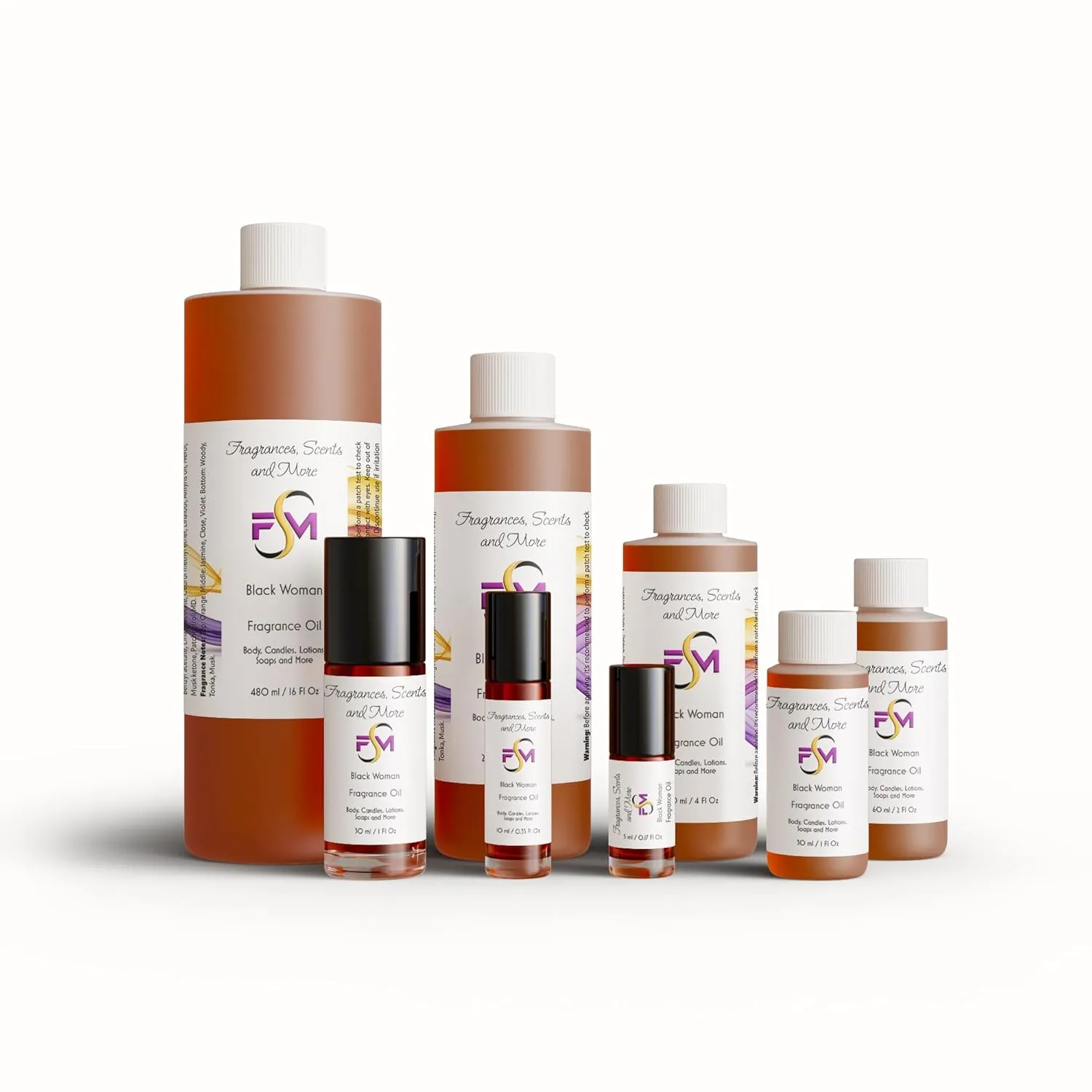 Black Woman Fragrance Oil - 8 Fl Oz Plastic Bottle (240ml)