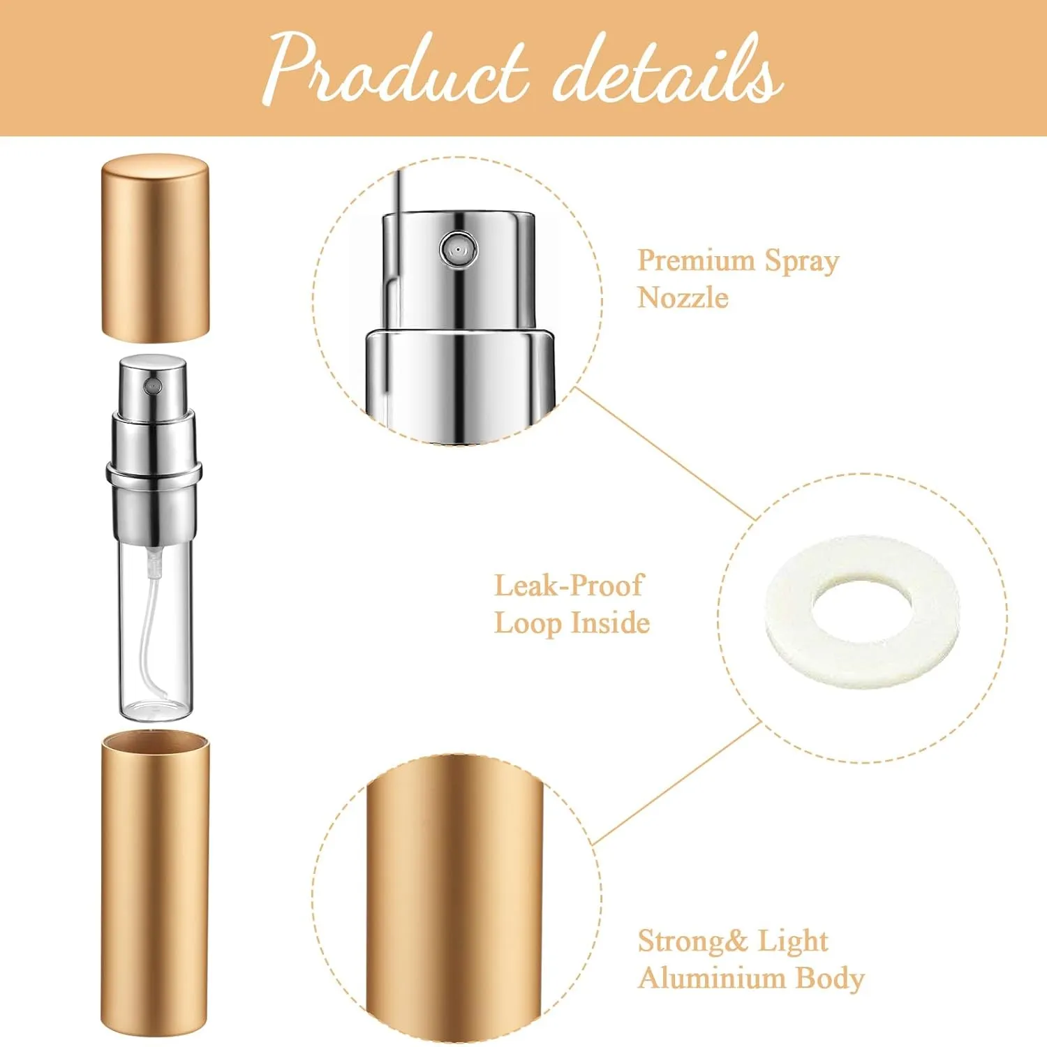 Boao 14 Pcs 5ml 10 ml Travel Perfume Atomizer Mini Refillable Spray Perfume Bottle Portable with 10 Pcs Refill Pump Dispenser Pump Transfer Tool for Outgoing Traveling(Multicolor)