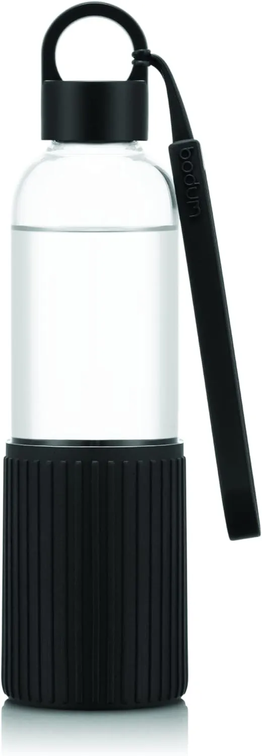 BODUM 12072-01BTR MELIOR Tumbler Water Bottle, 16.9 fl oz (500 ml), Black Plastic, Lightweight, Dishwasher Safe, Outdoor [Genuine]