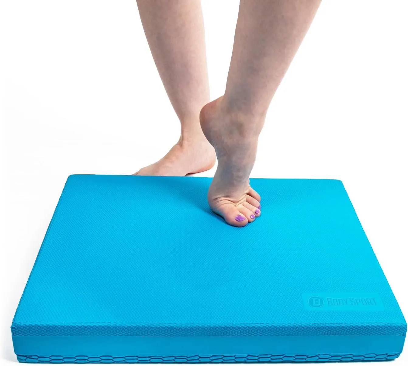Body Sport Non-Slip Balance Pad – Improve Balance & Build Strength – Physical Therapy & Yoga Pad for Home & Gym – 19" x 16" x 2 1/4", Blue