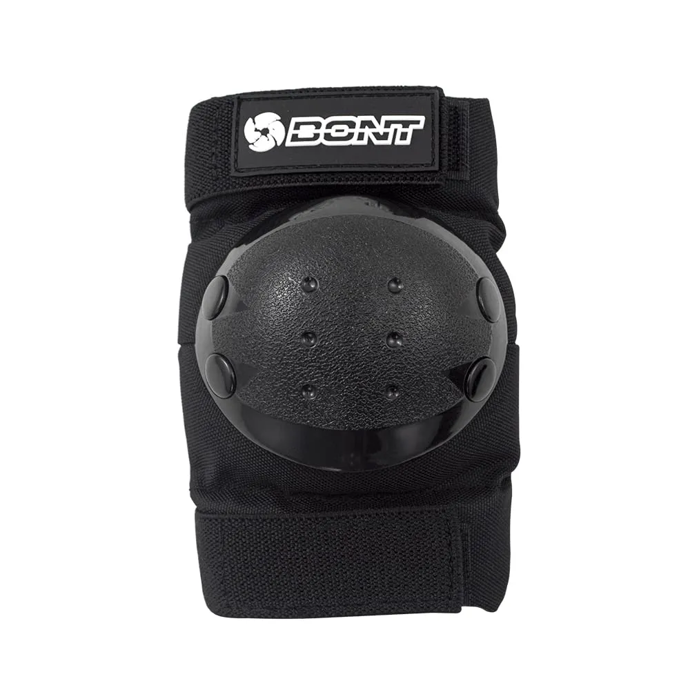 Bont Skates Kids Black Protective Pads Set with Knee, Elbow and Wrist Guards for Inline, Roller Skate (Black, M)