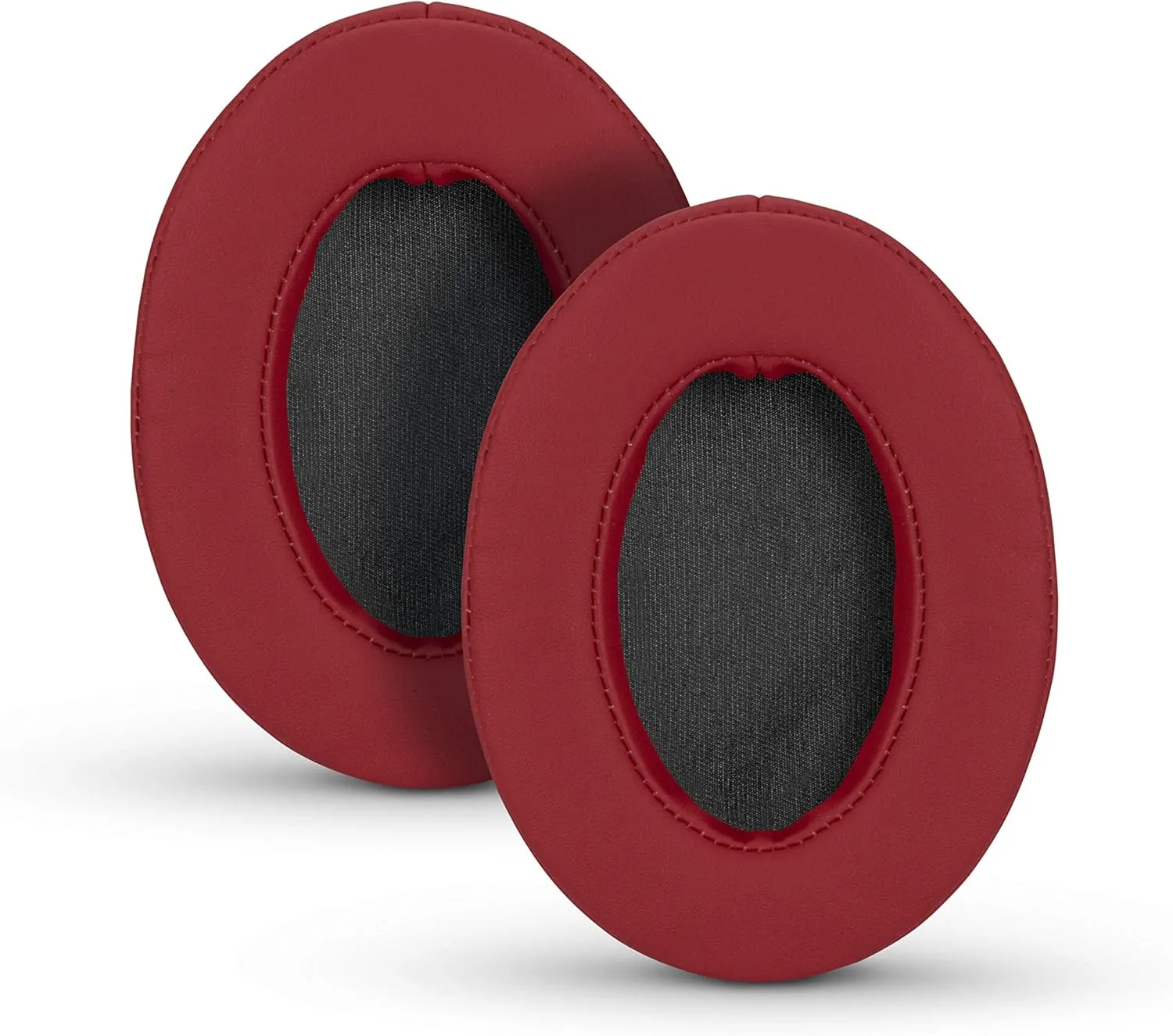 Brainwavz Ear Pads for ATH M50X, M50XBT, M40X, M30X, HyperX, SHURE, Turtle Beach, AKG, ATH, Philips, JBL, Fostex Replacement Memory Foam Earpads & Fits Many Headphones (See List), Dark Red Oval