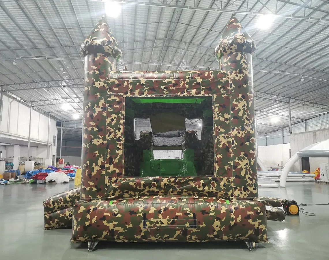 Camo Econo Bounce House with Slide (Wet/Dry)