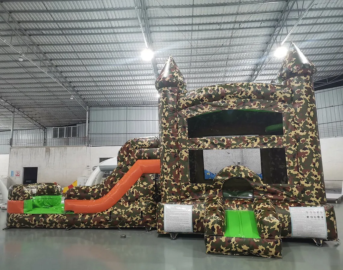 Camo Econo Bounce House with Slide (Wet/Dry)