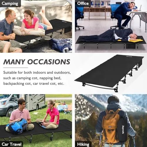 Camping Cot,Ultralight Folding Camping Cot Bed for Adults Camping