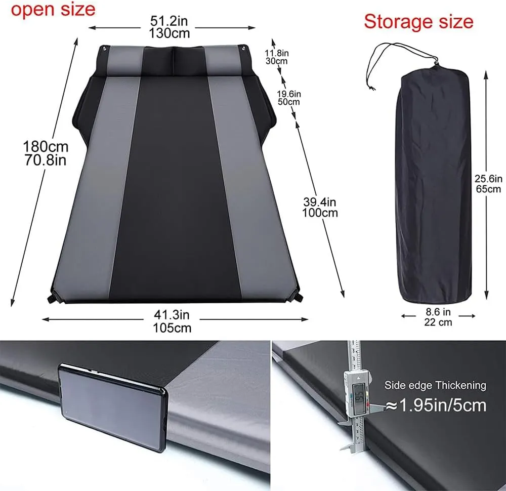Car Automatic Inflatable Bed for Land Rover Discovery 7seats 2017 2018 2019 2020 2021 2022 2023 2024, Portable Movable Thickened Trunk Sleeping Bed Outdoor Camping Hiking Air Mattress