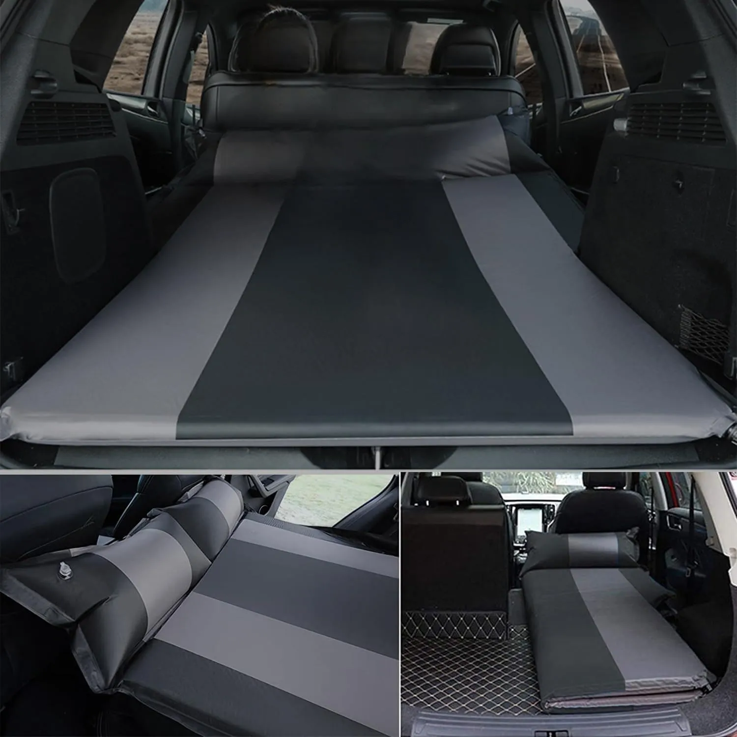 Car Automatic Inflatable Bed for Mercedes GL 2012 2013 2014 2015, Portable Movable Thickened Trunk Sleeping Bed Outdoor Camping Hiking Air Mattress,Blue