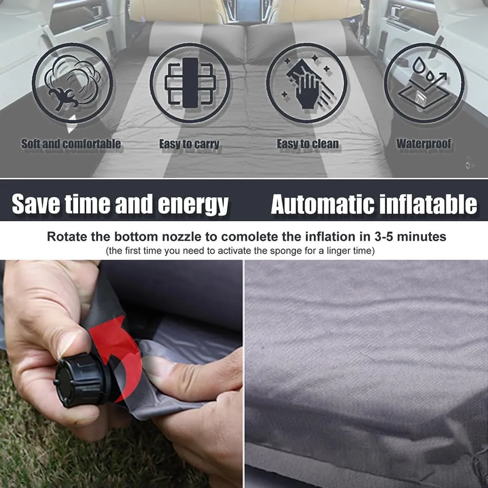 Car Automatic Inflatable Bed for Mercedes GL 2012 2013 2014 2015, Portable Movable Thickened Trunk Sleeping Bed Outdoor Camping Hiking Air Mattress,Blue