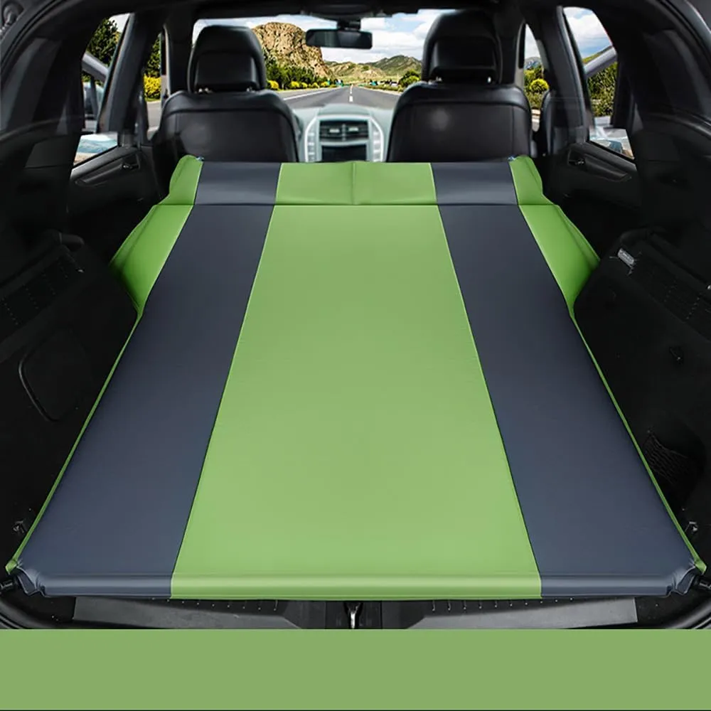 Car Automatic Inflatable Bed for Toyota Handlander 7-Seats 2015 2016 2017 2018 2019 2020 2021, Portable Movable Thickened Trunk Sleeping Bed Outdoor Camping Hiking Air Mattress,Green