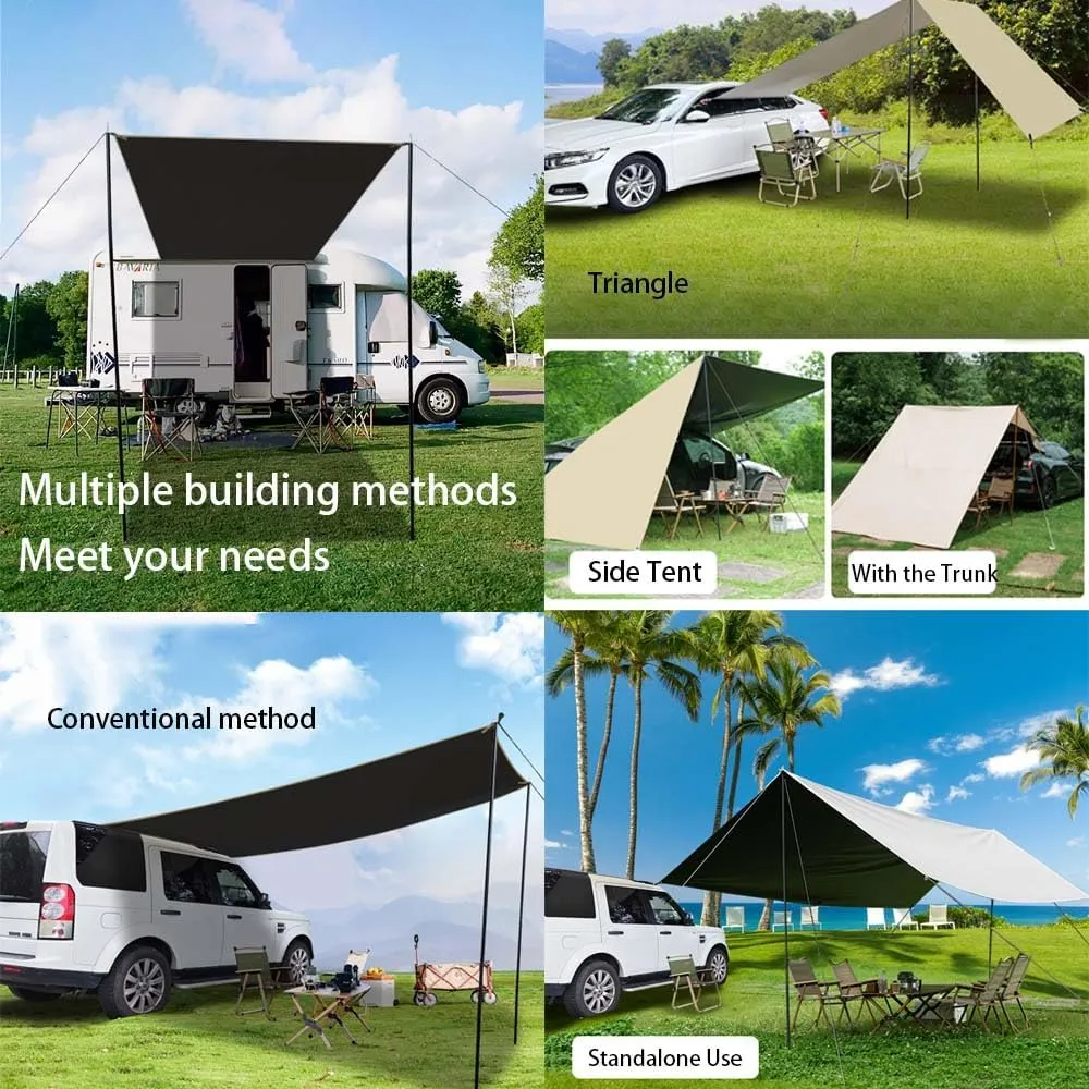 Car Awning Canopy for Ford Explorer 2020 2021 2022 2023 2024,Waterproof Protects from Rain Sun Auto Side Tent Four Season Camping Outdoor Activities Products,2-B